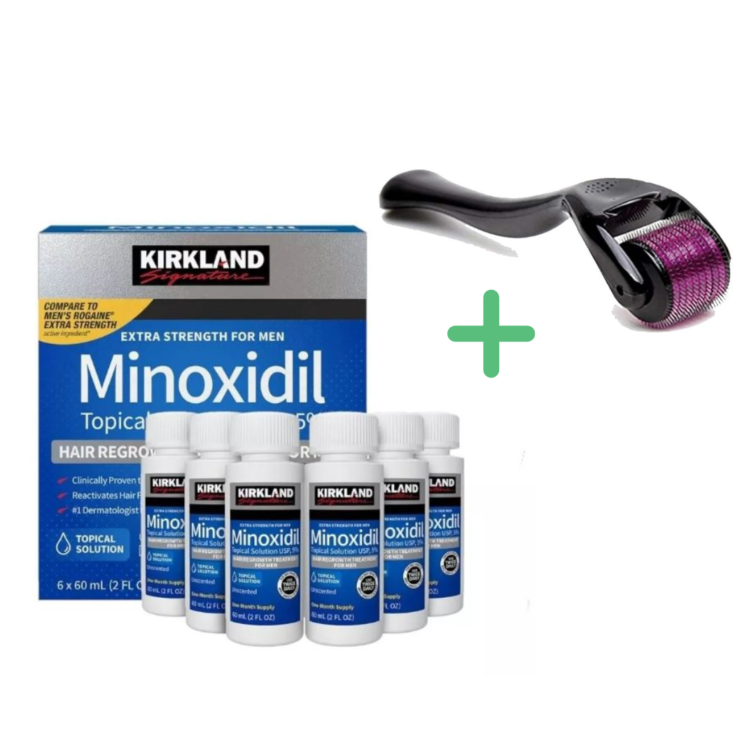 Minoxidil 5% (6 months) & Derma roller