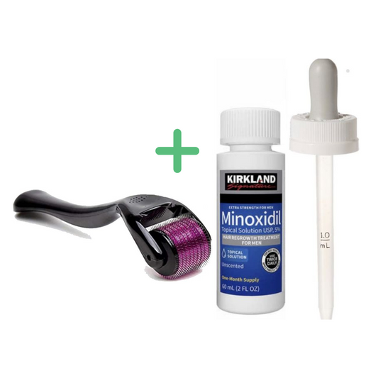 Minoxidil 5% (1 month) & Derma roller
