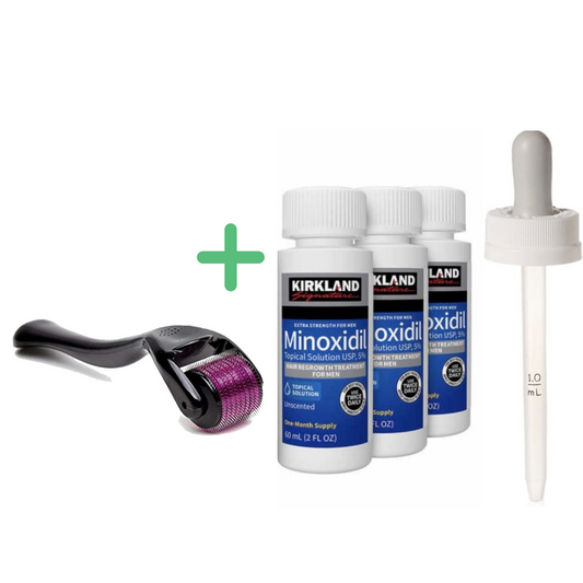 Minoxidil 5% (3 months) & Derma roller