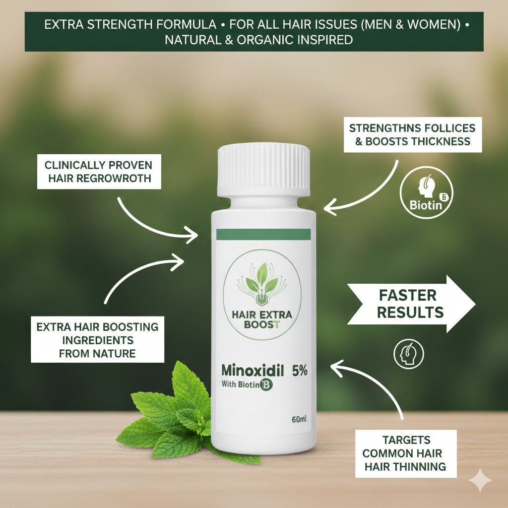 Extra Boost Minoxidil 5% (with Biotin)